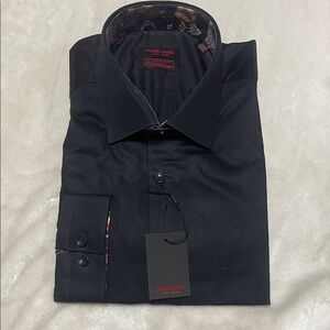 Jared Lang Men's Elegant Black Dress Shirt